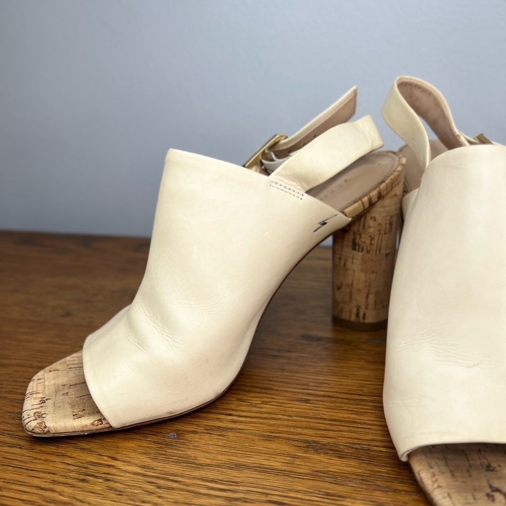 Veronica Beard Size 6 • Bodhi Leather Cork Slingback High Heels. - Picture 4 of 9